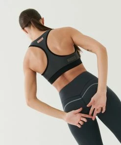 P.E NATION WOMEN GAME DAY SPORTS BRA IN CHARCOAL