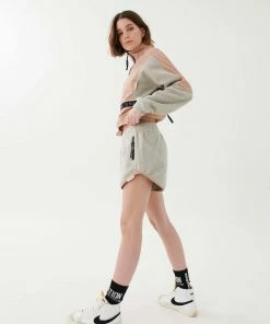 P.E NATION WOMEN STATIC SHORT IN SILVER