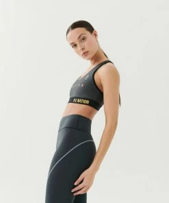 P.E NATION WOMEN GAME DAY SPORTS BRA IN CHARCOAL