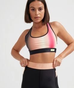 P.E NATION WOMEN MOMENTUM SPORTS BRA - IN PRINT