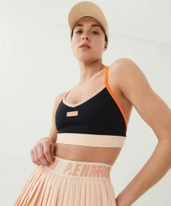 P.E NATION WOMEN GAME CARD SPORTS BRA IN BLACK