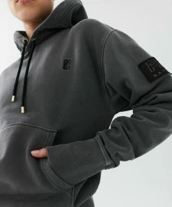 P.E NATION MID GAME HOODIE IN CHARCOAL