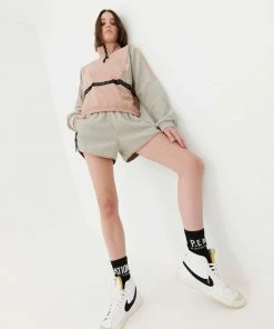 P.E NATION WOMEN STATIC SHORT IN SILVER