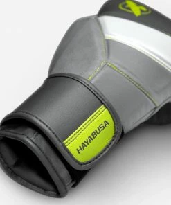 HAYABUSA T3 BOXING GLOVES - CHARCOAL/LIME