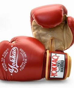 STRIKING YOKKAO VINTAGE BOXING RED GLOVES