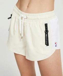 P.E NATION WOMEN DOUBLE DRIVE SHORT - ANTIQUE WHITE