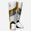 STRIKING HAYABUSA T3 FULL SHIN GUARDS - WHITE/GOLD