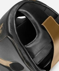 HAYABUSA T3 BOXING HEADGEAR - BLACK/GOLD STRIKING
