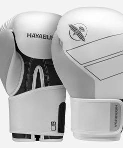 STRIKING HAYABUSA S4 LEATHER BOXING GLOVES - WHITE