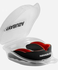 STRIKING HAYABUSA COMBAT MOUTH GUARD - BLACK/RED