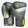 HAYABUSA T3 BOXING GLOVES - CHARCOAL/LIME