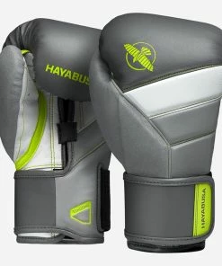 HAYABUSA T3 BOXING GLOVES - CHARCOAL/LIME