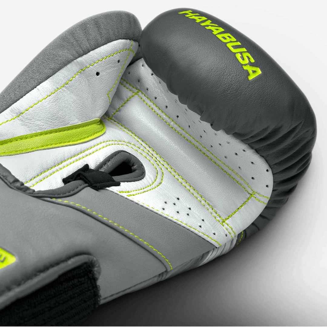 HAYABUSA T3 BOXING GLOVES - CHARCOAL/LIME