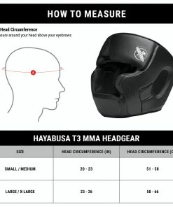 HAYABUSA T3 BOXING HEADGEAR - BLACK/GOLD STRIKING