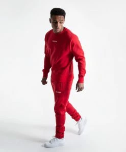 Boxraw JOHNSON SWEATSHIRT - RED HOODIES & SWEATSHIRTS