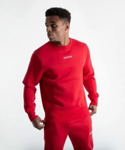 Boxraw JOHNSON SWEATSHIRT - RED HOODIES & SWEATSHIRTS