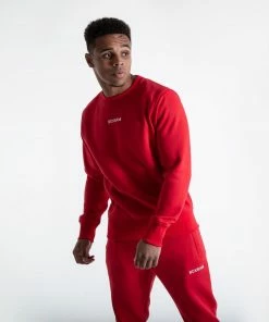 Boxraw JOHNSON SWEATSHIRT - RED HOODIES & SWEATSHIRTS