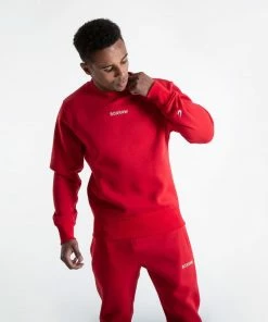 Boxraw JOHNSON SWEATSHIRT - RED HOODIES & SWEATSHIRTS