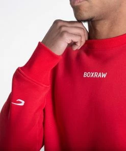 Boxraw JOHNSON SWEATSHIRT - RED HOODIES & SWEATSHIRTS
