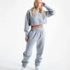 Boxraw Women HOODIES & SWEATSHIRTS JOHNSON CROPPED HOODIE - GREY