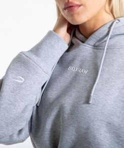 Boxraw Women HOODIES & SWEATSHIRTS JOHNSON CROPPED HOODIE - GREY