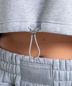 Boxraw Women HOODIES & SWEATSHIRTS JOHNSON CROPPED HOODIE - GREY