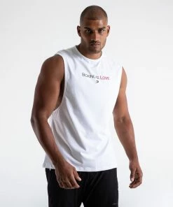 Boxraw BOXING IS LOVE MUSCLE TANK - WHITE MEN