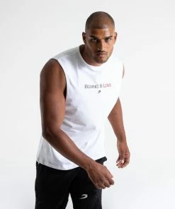 Boxraw BOXING IS LOVE MUSCLE TANK - WHITE MEN