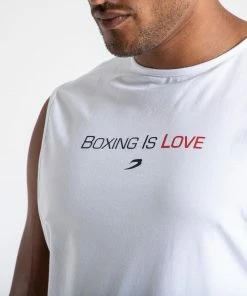 Boxraw BOXING IS LOVE MUSCLE TANK - WHITE MEN