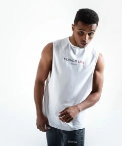 Boxraw MEN CLASSIC BOXING IS LOVE MUSCLE TANK - WHITE