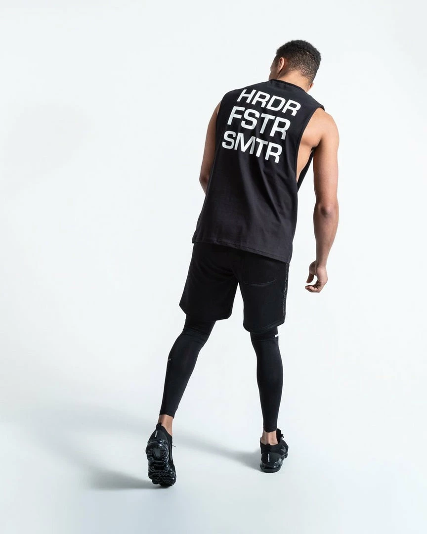 Boxraw MEN HRDR FSTR SMTR MUSCLE TANK - BLACK