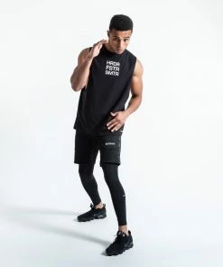 Boxraw MEN HRDR FSTR SMTR MUSCLE TANK - BLACK