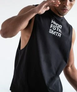 Boxraw MEN HRDR FSTR SMTR MUSCLE TANK - BLACK