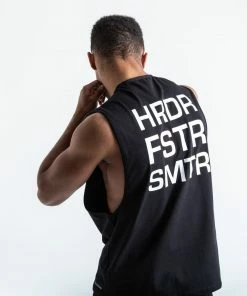 Boxraw MEN HRDR FSTR SMTR MUSCLE TANK - BLACK