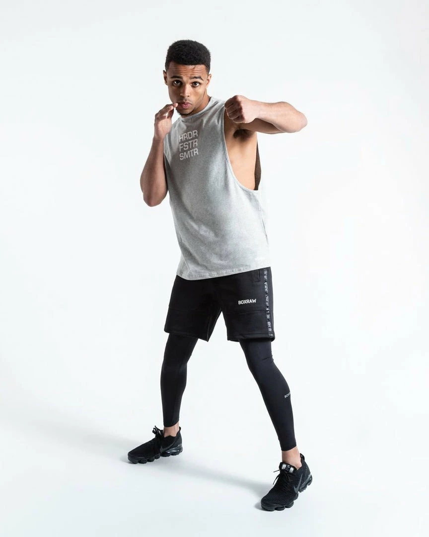 Boxraw MEN HRDR FSTR SMTR MUSCLE TANK - GREY