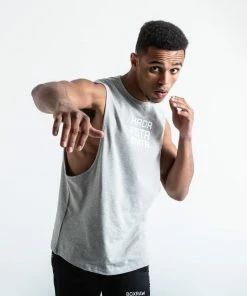 Boxraw MEN HRDR FSTR SMTR MUSCLE TANK - GREY