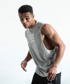 Boxraw MEN HRDR FSTR SMTR MUSCLE TANK - GREY