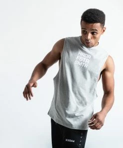 Boxraw MEN HRDR FSTR SMTR MUSCLE TANK - GREY