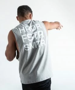 Boxraw MEN HRDR FSTR SMTR MUSCLE TANK - GREY