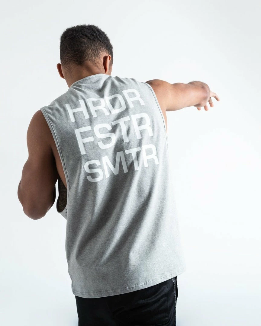 Boxraw MEN HRDR FSTR SMTR MUSCLE TANK - GREY