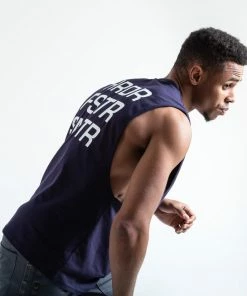Boxraw HRDR FSTR SMTR MUSCLE TANK - NAVY