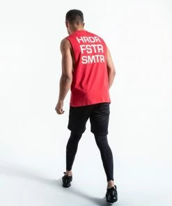 Boxraw HRDR FSTR SMTR MUSCLE TANK - RED