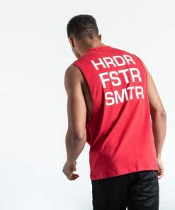 Boxraw HRDR FSTR SMTR MUSCLE TANK - RED