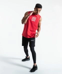 Boxraw HRDR FSTR SMTR MUSCLE TANK - RED