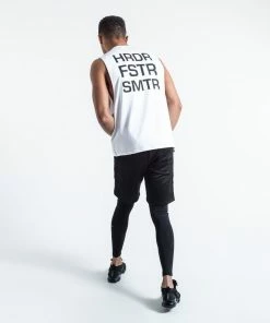 Boxraw MEN HRDR FSTR SMTR MUSCLE TANK - WHITE