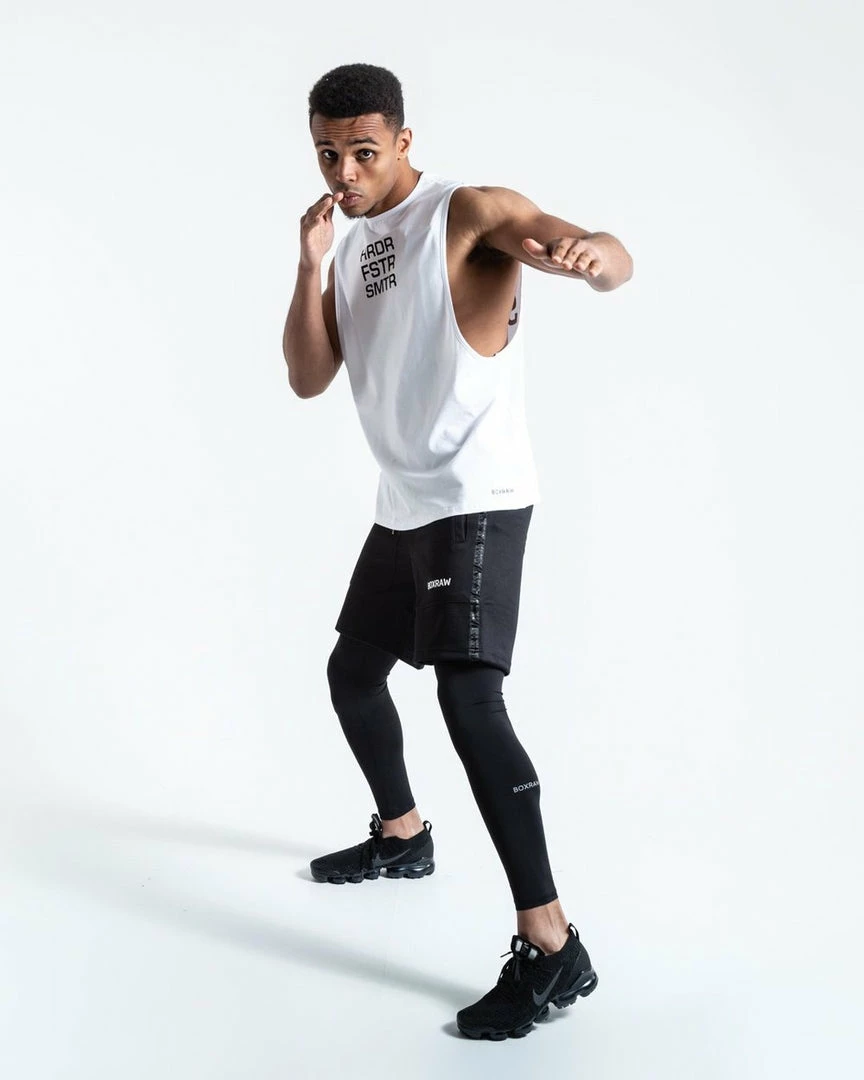 Boxraw MEN HRDR FSTR SMTR MUSCLE TANK - WHITE