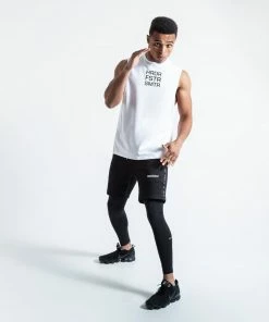 Boxraw MEN HRDR FSTR SMTR MUSCLE TANK - WHITE