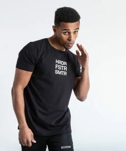Boxraw MEN HRDR FSTR SMTR T-SHIRT - BLACK