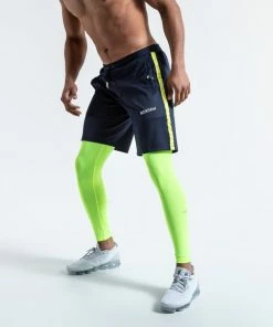 Boxraw OG LOMA PEP SHORTS (2-IN-1 TRAINING TIGHTS) - NAVY/YELLOW