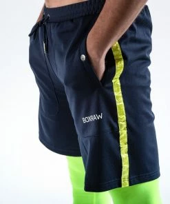 Boxraw OG LOMA PEP SHORTS (2-IN-1 TRAINING TIGHTS) - NAVY/YELLOW